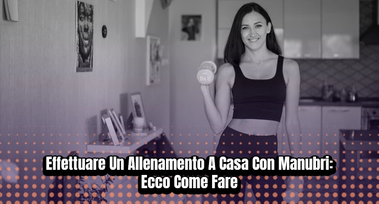 Allenamento a casa con manubri